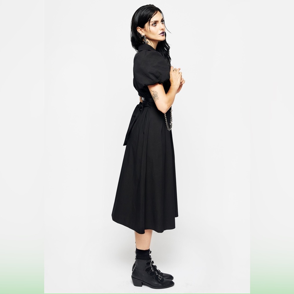 Disturbia sold out skeleton work dress sz 16 USA goth witchy coven 2xl ak47 gun - Picture 10 of 13